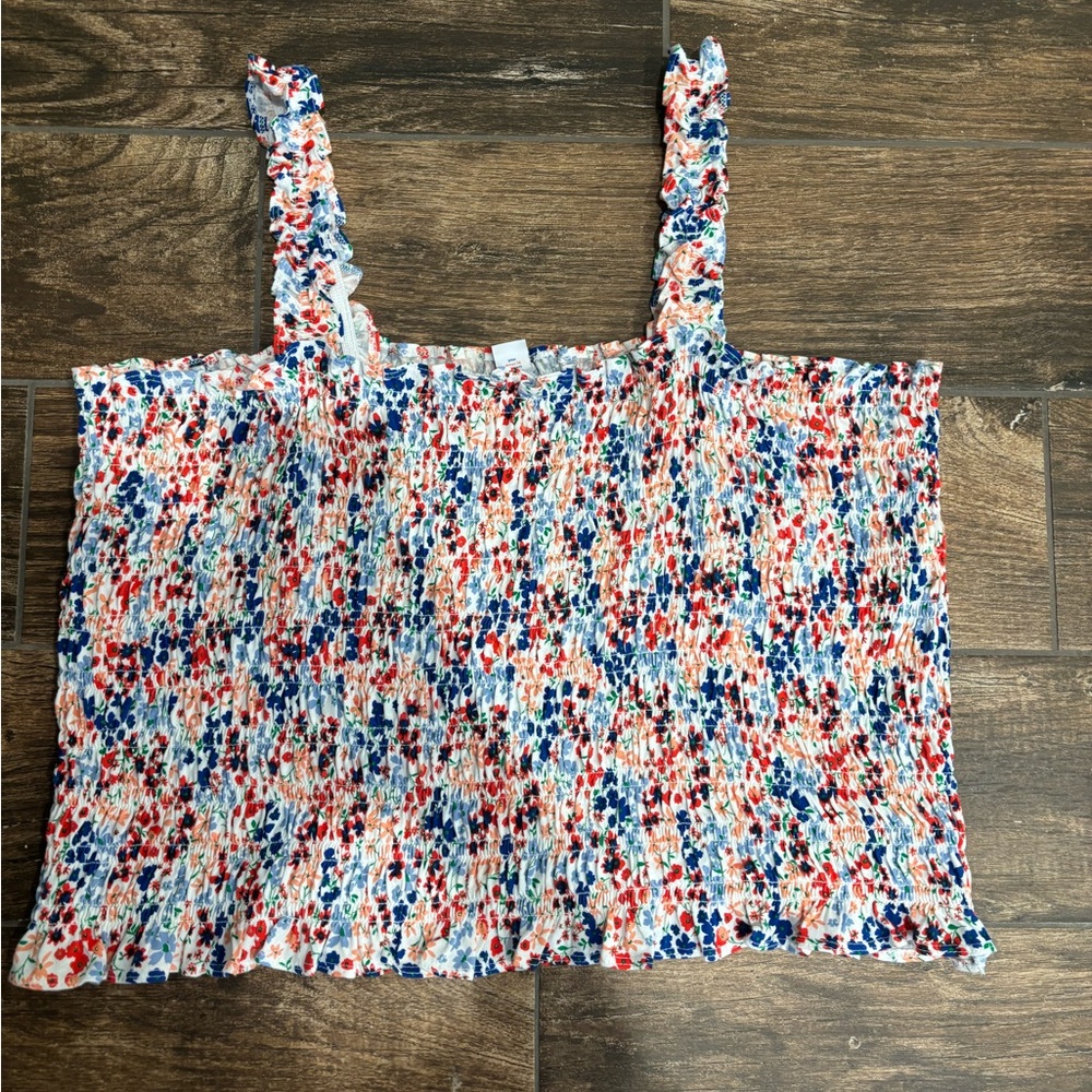 Old Navy Multicolor Smocked Tank Top